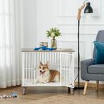 Hondenbench - Luxe - Verhoogd ontwerp - Wit + grijs, Ophalen of Verzenden, Nieuw