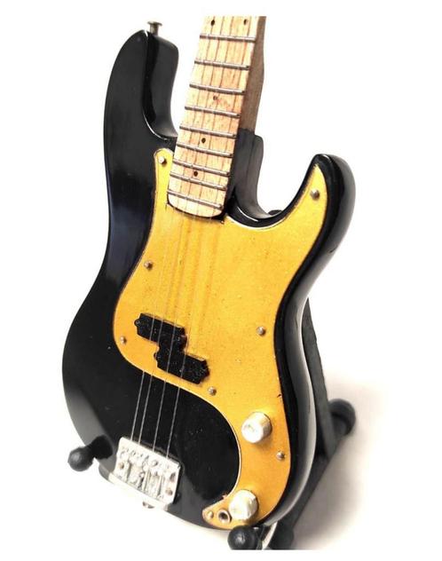 Miniatuur Fender Precision basgitaar met gratis standaard, Verzamelen, Muziek, Artiesten en Beroemdheden, Pop, Beeldje of Miniatuur