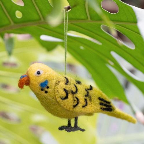 Hanger Vilt Vogel - Grasparkiet Groen 15x8cm - Homedeco - Fa, Kinderen en Baby's, Kinderkamer | Inrichting en Decoratie, Nieuw