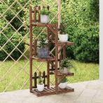 vidaXL Plantenstandaard 60x25x130 cm massief vurenhout, Verzenden, Nieuw