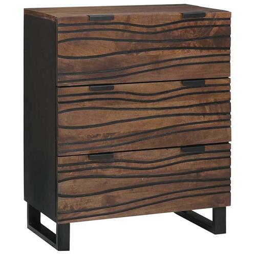 vidaXL Dressoir met lade Bruin 60 x 33.5 x 75 cm Massief, Huis en Inrichting, Kasten | Dressoirs, Nieuw, Minder dan 50 cm, Overige houtsoorten