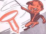 De methoden van fascisten op spotprent (lijst optie), Antiek en Kunst, Kunst | Litho's en Zeefdrukken, Verzenden