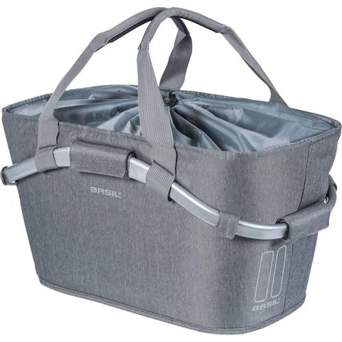 Basil mand achter 2Day Carry All Grijs, Fietsen en Brommers, Fietsaccessoires | Fietsmanden, Nieuw, Verzenden