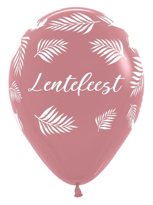 Ballonnen Lentefeest Palms Rosewood 30cm 25st, Hobby en Vrije tijd, Feestartikelen, Nieuw, Verzenden