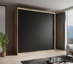 Kledingkast zwart eiken - 200x62x200 Kleerkast schuifdeuren, Nieuw, Modern, 50 tot 75 cm, 200 cm of meer
