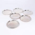Emil Hermann - Glasonderzetters - Onderzetter (6) - .925, Antiek en Kunst, Antiek | Goud en Zilver