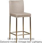 Witte leren barkruk |  wit leer | NIEUW, Huis en Inrichting, Stoelen, Overige kleuren, Nieuw, Leer, Ophalen of Verzenden