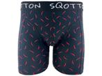 Boxershort - SQOTTON® - Chili Peppers - Zwart, Verzenden
