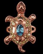 Topaas - Zilver, Saphir, blauwe topaas - Ring van de Heilige