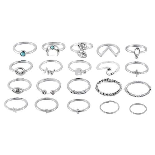Fako Bijoux® - Bohemian Stijl Ringenset - Sofia - 20-Delig -, Sieraden, Tassen en Uiterlijk, Ringen, Verzenden