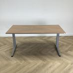Oka verstelbaar bureau 160x80 cm,  grijs - beuken, Huis en Inrichting, Bureaus, Ophalen of Verzenden, In hoogte verstelbaar, Gebruikt