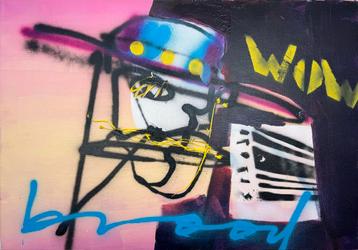 Herman Brood | Origineel Schilderij: Wow beschikbaar voor biedingen