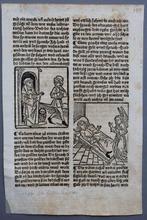 Anton Sorg, Augsburg - Inkunabelblatt mit Holzschnitten,