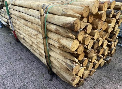 Kastanje palen rond diverse afmetingen nieuw, Tuin en Terras, Palen, Balken en Planken, Palen, Nieuw, Ophalen