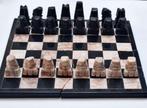 Schaakspel - Ajedrez de Onix tallado a mano tablero roto, Antiek en Kunst