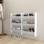 vidaXL Wandschoenenkasten 2 st 60x18x90 cm spaanplaat wit, Verzenden, Nieuw