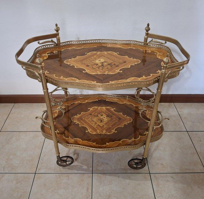 Serveerwagen - Hout, Metaal, Antiek en Kunst, Kunst | Designobjecten