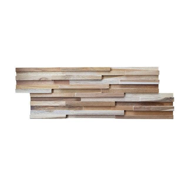 Houtstrips 3D Teakhout NuNu 50x18cm, Doe-het-zelf en Verbouw, Hout en Planken