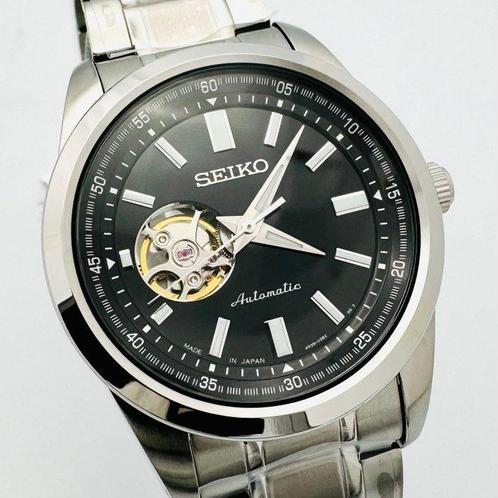 Seiko - Open Heart Black Dial - Zonder Minimumprijs -, Sieraden, Tassen en Uiterlijk, Horloges | Antiek