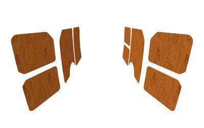 Wandbetimmering en deurpanelen hechthout Nissan NV300, Auto-onderdelen, Interieur en Bekleding, Nieuw, Nissan, Verzenden