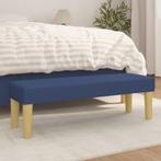 vidaXL Bankje 100x30x30 cm stof blauw, Verzenden, Nieuw, Stof, Minder dan 150 cm
