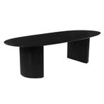 Mangohouten Eettafel Maeve 260x120 cm zwart, Huis en Inrichting, Tafels | Eettafels, Verzenden, Nieuw, Industriële meubels, Overige vormen
