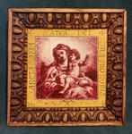 Schilderij - Madonna met kind - Porselein, Hout - Early 20th, Antiek en Kunst