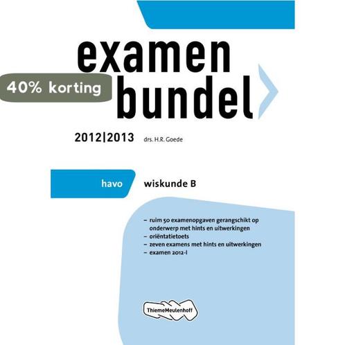 Examenbundel havo Wiskunde B 2012/2013 9789006079296, Boeken, Schoolboeken, Gelezen, Verzenden