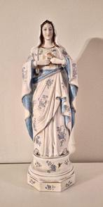 Beeld, Maagd Maria met Vlammend Hart - 33 cm - Bisquit