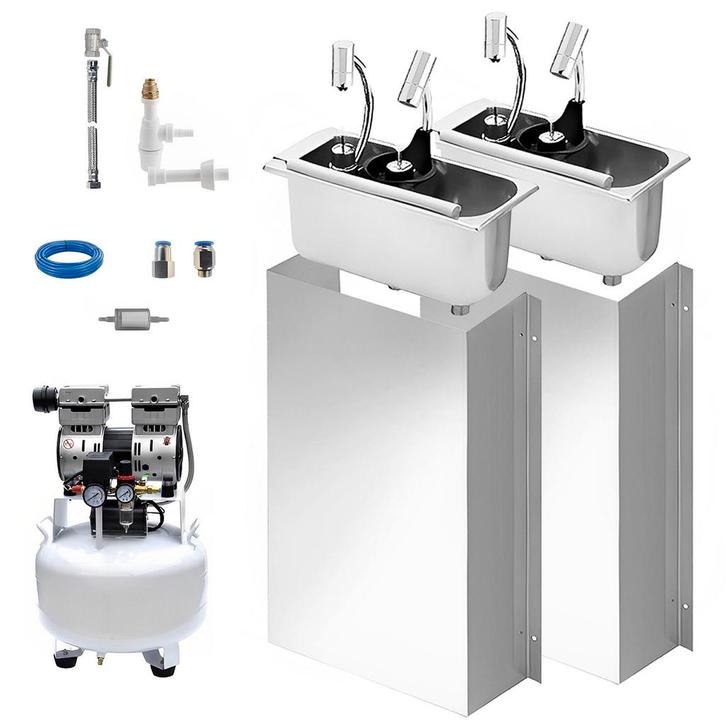 GGM Gastro | (2 stuks) Lepelspoelbak met geïntegreerde |, Huis en Inrichting, Keuken | Bestek, Nieuw, Verzenden