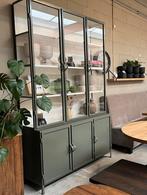 Vitrinekast staal hoog buffetkast glas dressoir 10% korting, Huis en Inrichting, Kasten | Vitrinekasten, Landelijk industrieel japandi  basic romantisch vintage