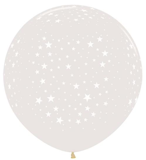 Ballonnen Stars Crystal Clear 91cm 2st, Hobby en Vrije tijd, Feestartikelen, Nieuw, Verzenden