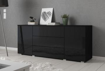 Dressoir zwart - 150cm - Opbergkast - Kast - Modern beschikbaar voor biedingen