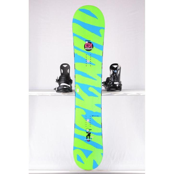 142 145 snowboard RIDE BUCK WILD, BLUE/green, WOODCORE, slim, Sport en Fitness, Snowboarden, Board, Gebruikt, Verzenden