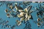 Design bank PRET-A-PORTER turquoise fluwelen bloemmotief en, Huis en Inrichting, Banken | Bankstellen, Ophalen of Verzenden, Nieuw