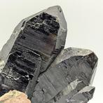 Grote ZWARTE MORION QUARTZ met EPIDOT, Natuurlijk Kristallen