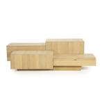 Salontafel Quinten rechthoekig - naturel, Ophalen of Verzenden, Nieuw