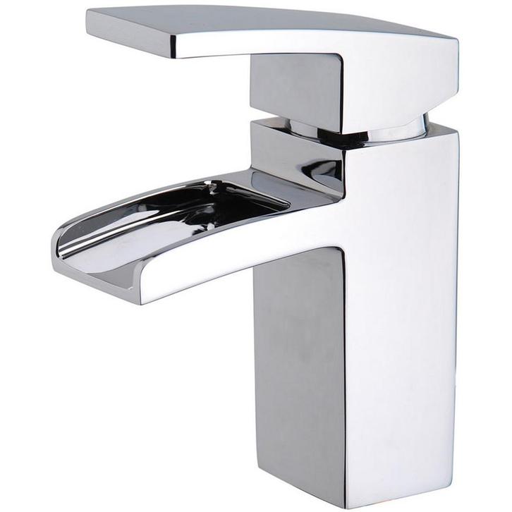 Xellanz Romo Wastafelkraan Waterval met Clickwaste - Chroom, Doe-het-zelf en Verbouw, Sanitair, Nieuw, Ophalen of Verzenden