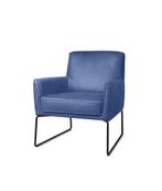Fauteuil Bach - fauteuils - Blauw, Huis en Inrichting, Stoelen, Nieuw, Blauw, Leer