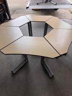 8 Ahrend leerling tafels linde volkern aluminium onderstel, Vergader- of Presentatieruimte, Ophalen of Verzenden, Gebruikt, Tafel