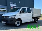 Volkswagen Transporter 2.0 TDI 150pk L2H1 DC 4Motion Pick-up, Auto's, Volkswagen, Wit, Nieuw, Lease