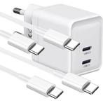 Dubbele USB-C Oplaadstekker met 2x Samsung Oplader Kabel, Ophalen of Verzenden, Nieuw