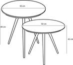 2dekans | Mica Decorations Jailey Bijzettafel - Set van 2 -, Huis en Inrichting, Ophalen of Verzenden, Zo goed als nieuw
