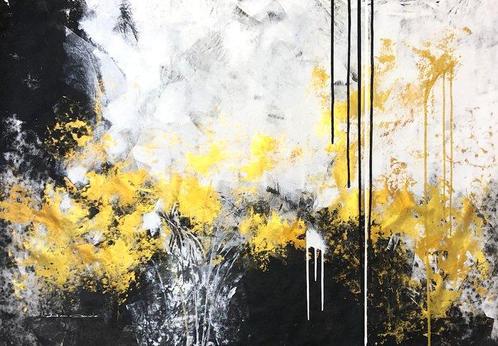 Dam Domido (1959) - Lâge dor - UNIQUE & ORIGINAL ABSTRACT, Antiek en Kunst, Kunst | Schilderijen | Modern