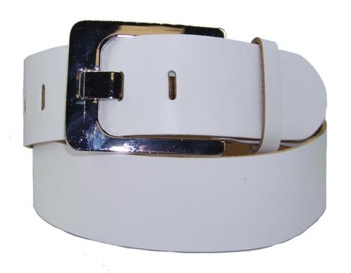 100% Leren kwaliteits riem 5 cm breed Wit, Kleding | Heren, Riemen en Ceinturen, Nieuw, Verzenden