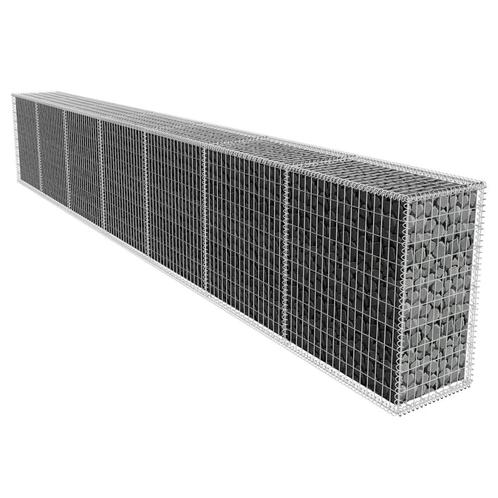 vidaXL Schanskorfmuur met deksel 600x50x100 cm, Tuin en Terras, Schuttingen, Nieuw, IJzer, 1 tot 2 meter, Verzenden