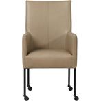 Leren eetkamerstoel Spark - Granada Taupe (taupe/bruin) -, Huis en Inrichting, Stoelen, Overige kleuren, Nieuw, Ophalen of Verzenden
