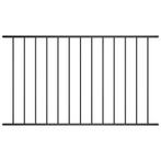 vidaXL Hekpaneel 1,7x1,25 m gepoedercoat staal zwart, Verzenden, Nieuw, IJzer, 1 tot 2 meter
