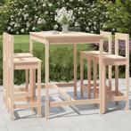 vidaXL 5-delige Barset massief grenenhout, Tuin en Terras, Tuinsets en Loungesets, Verzenden, Nieuw, 5 zitplaatsen
