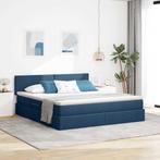 vidaXL Opbergbed met matras met matras Blauw 160 x 200 cm, Huis en Inrichting, Slaapkamer | Bedden, Verzenden, Nieuw, Blauw